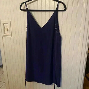 Amanda Uprichard lace up side silk mini dress